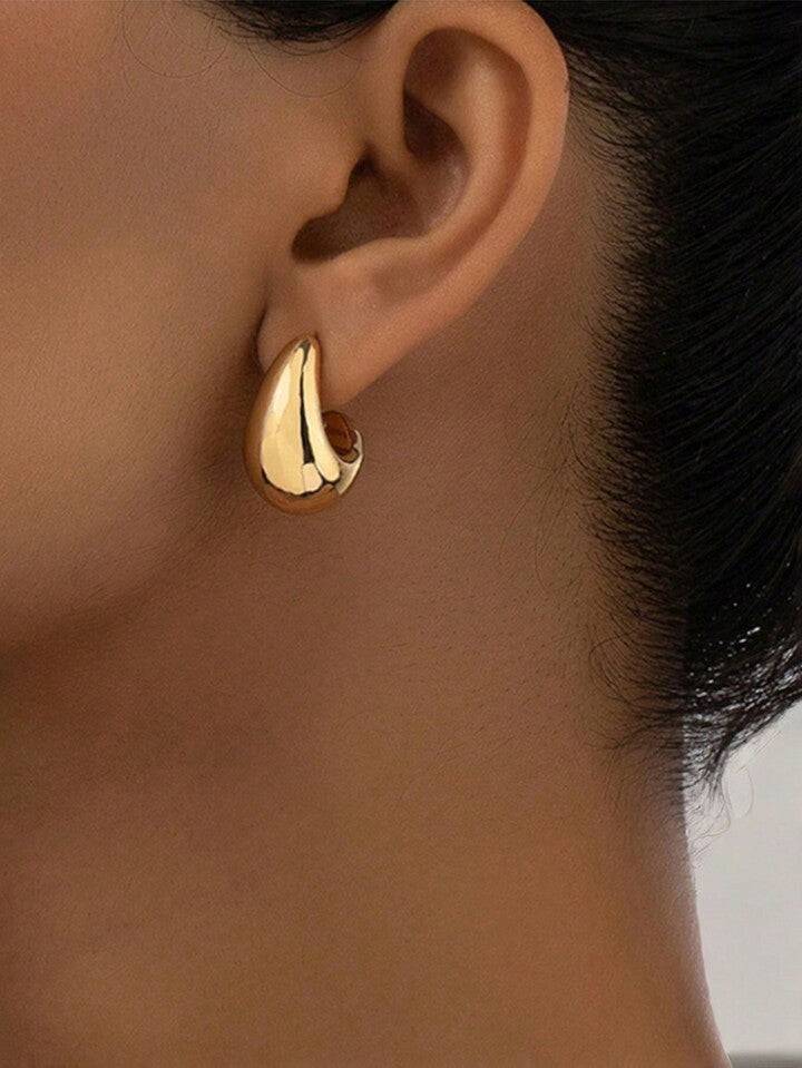 Glazed Curved Earrings