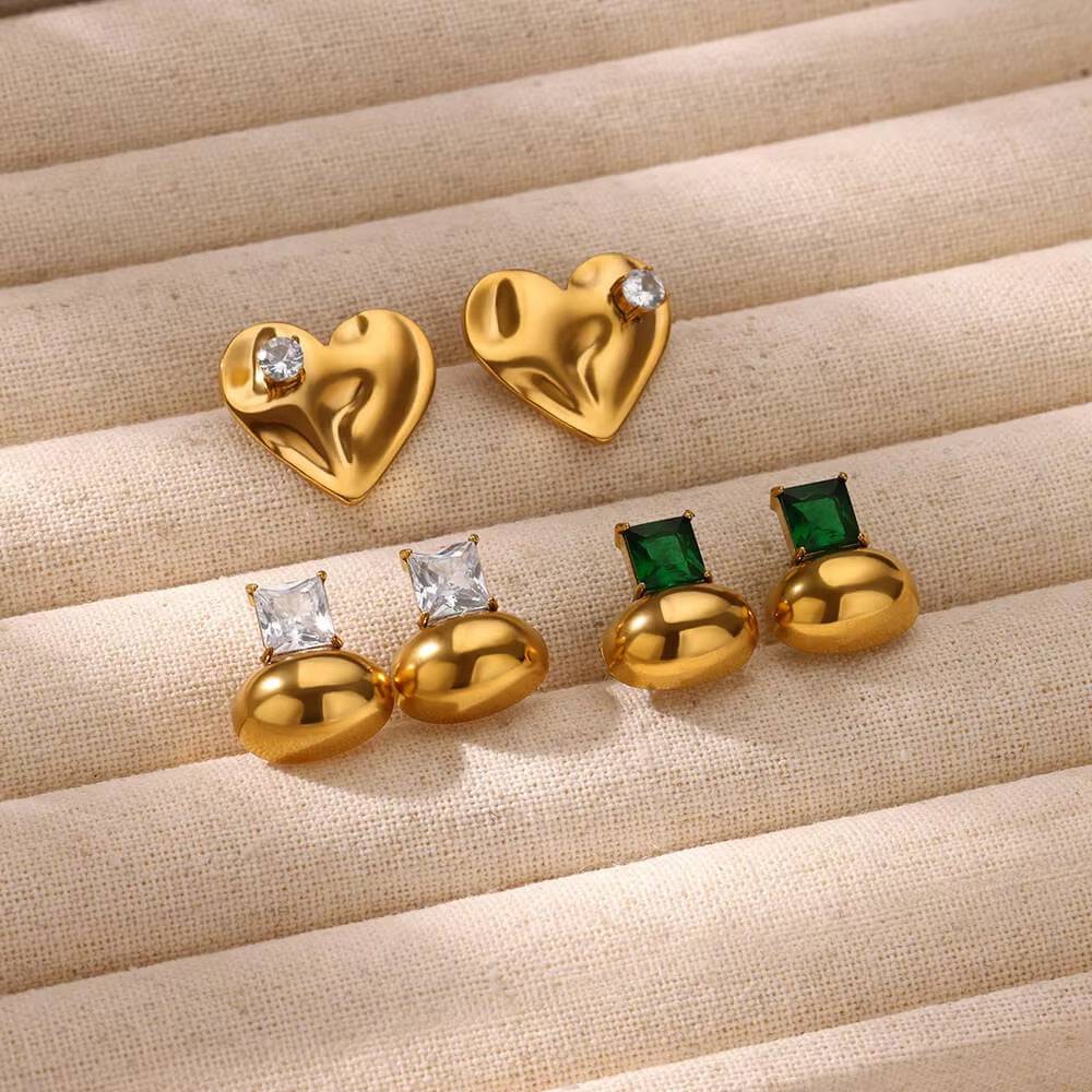 Cascade Stone Earrings featuring dangling gemstones, crafted by My Store with elegant, shimmering stone accents.