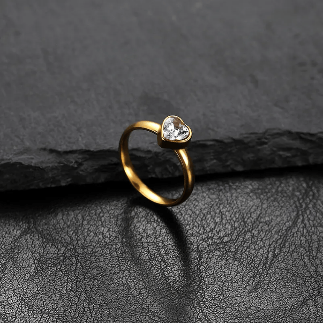Diamanté Heart Ring
