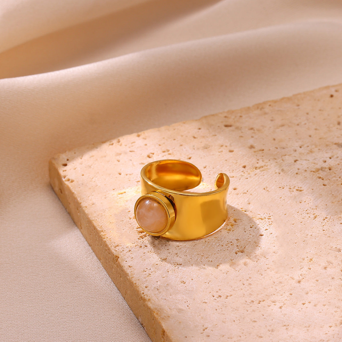 Blush Stone Ring (adjustable)