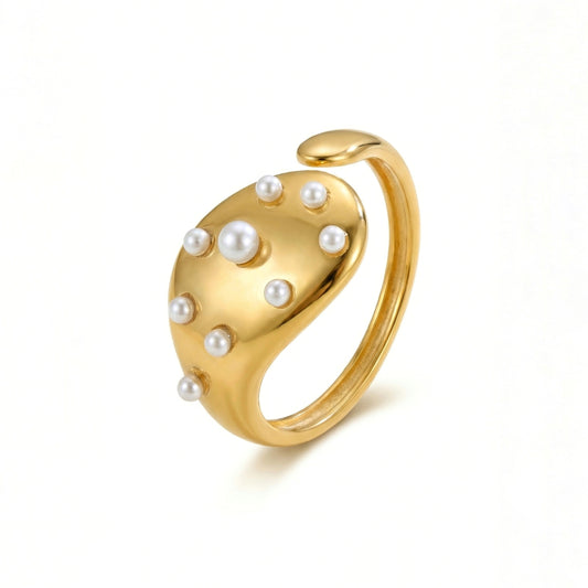 Pearl ember ring (adjustable)