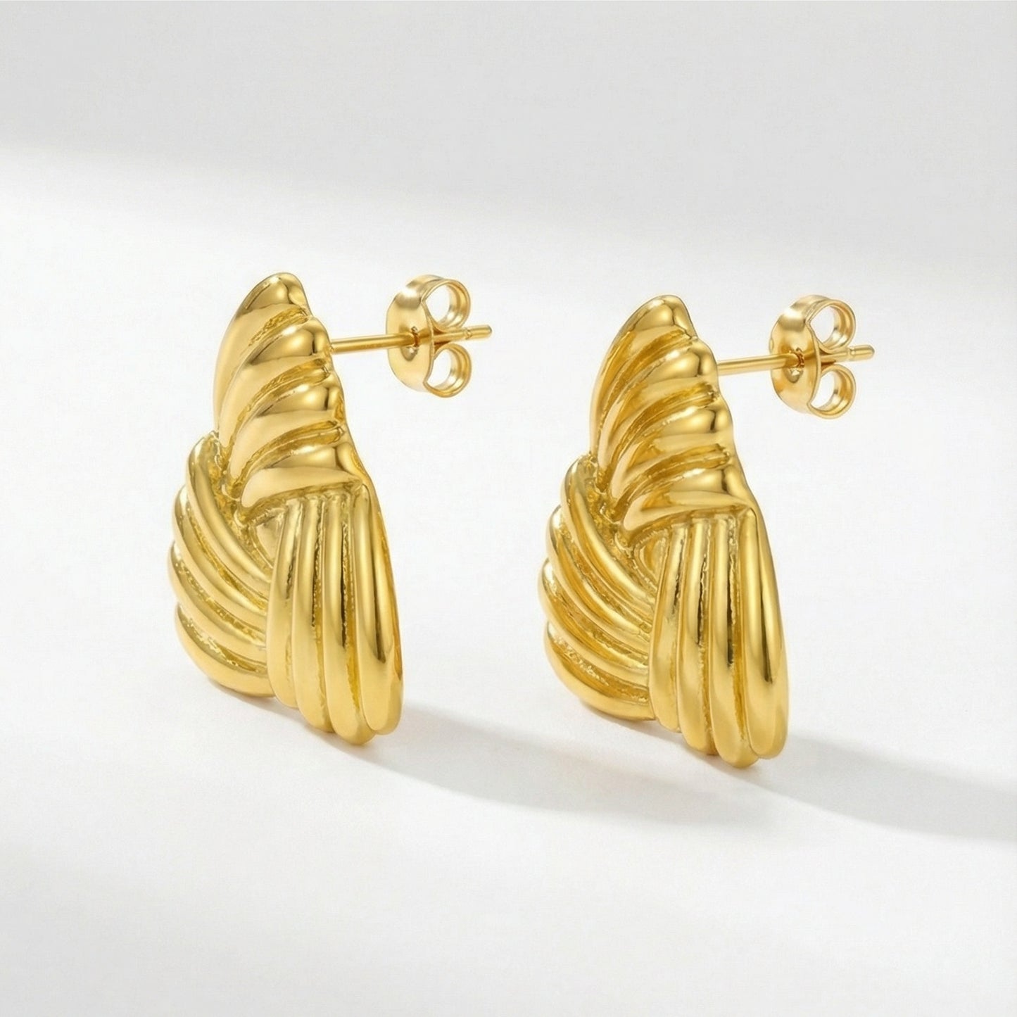 Golden shell studs