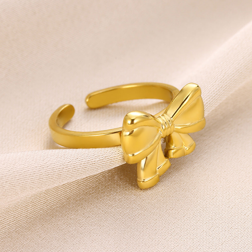 Dainty Bow Ring (adjustable)