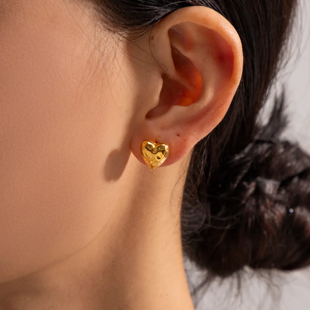 Serene Heart Studs