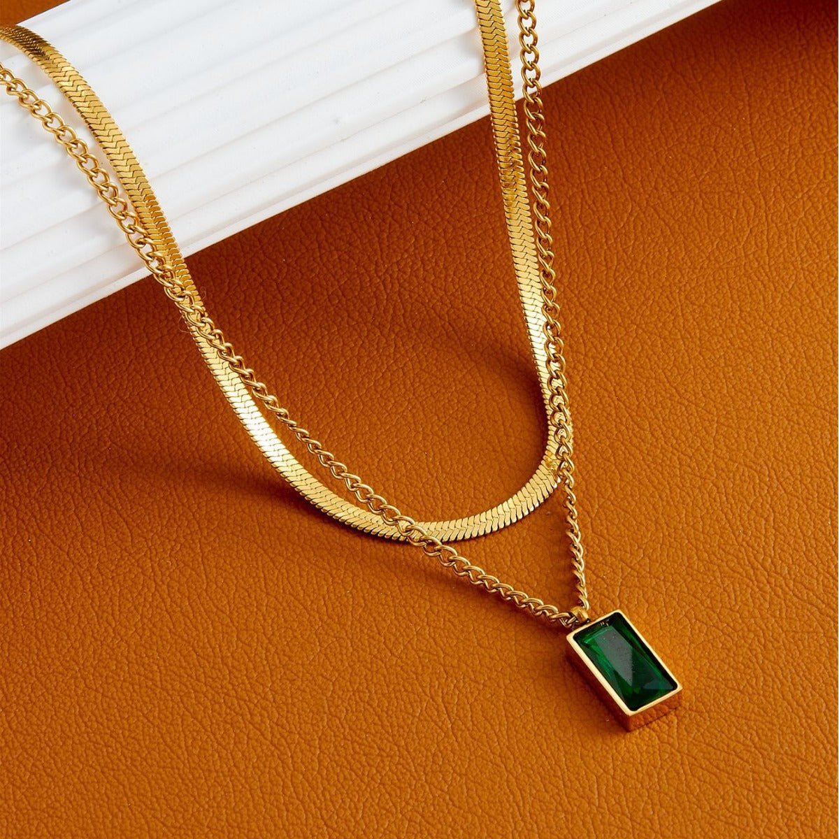 Emerald Layer Pendant