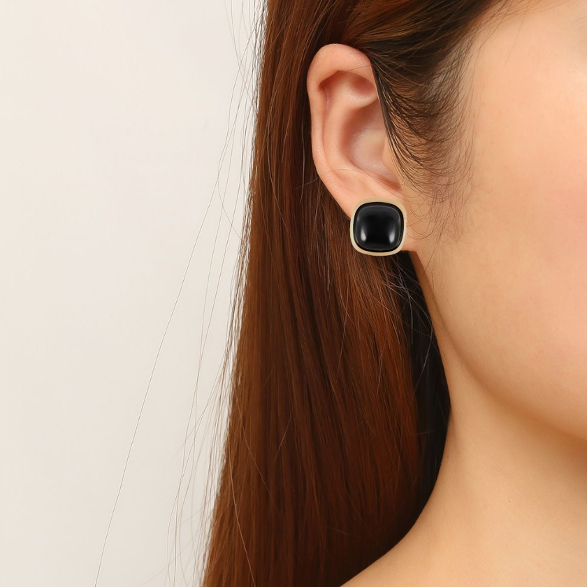 Square Agate Studs