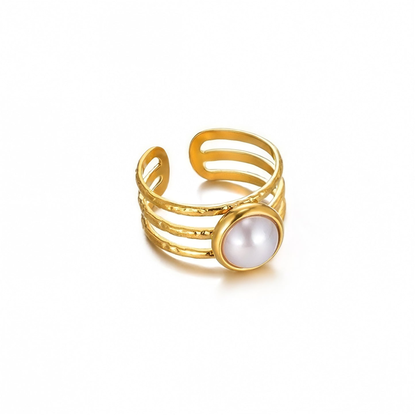 Three-Layer Pearl Ring (adjustable)