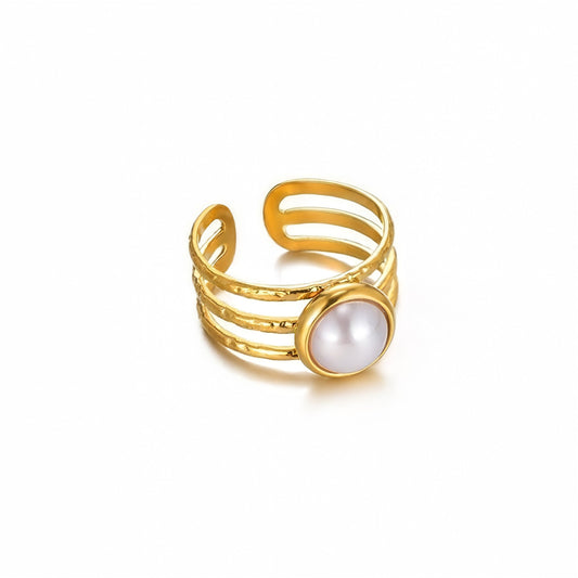 Three-Layer Pearl Ring (adjustable)