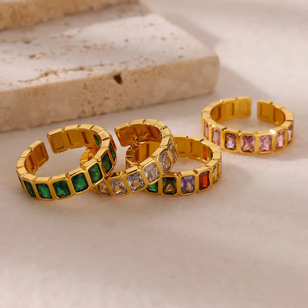 Multi Zircon Ring (adjustable)