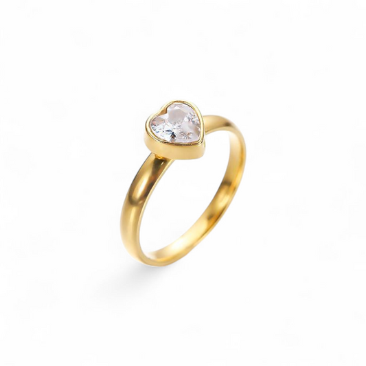 Diamanté Heart Ring