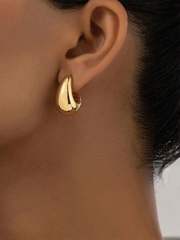 Glazed Curved Earrings