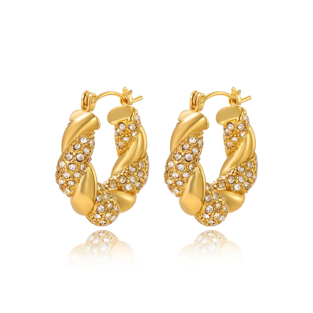Twisted French Hoops