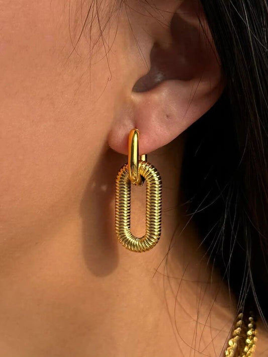 Golden Anchor Earring