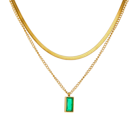 Emerald Layer Pendant