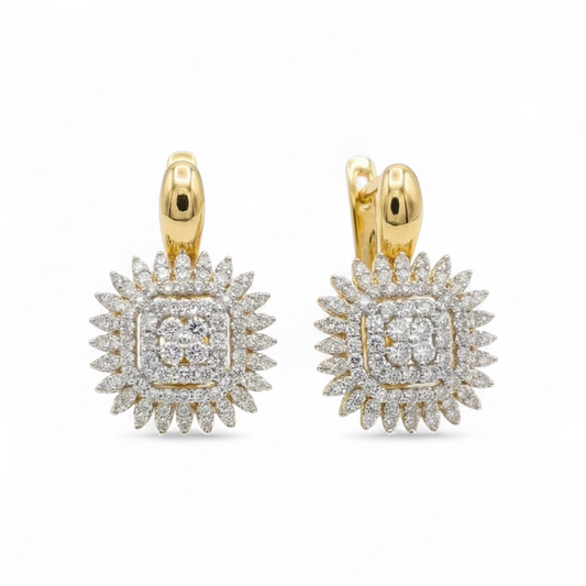 Diamond Cluster Earring - Carat