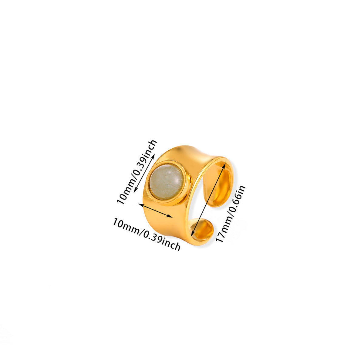 Mint Stone Ring (adjustable)