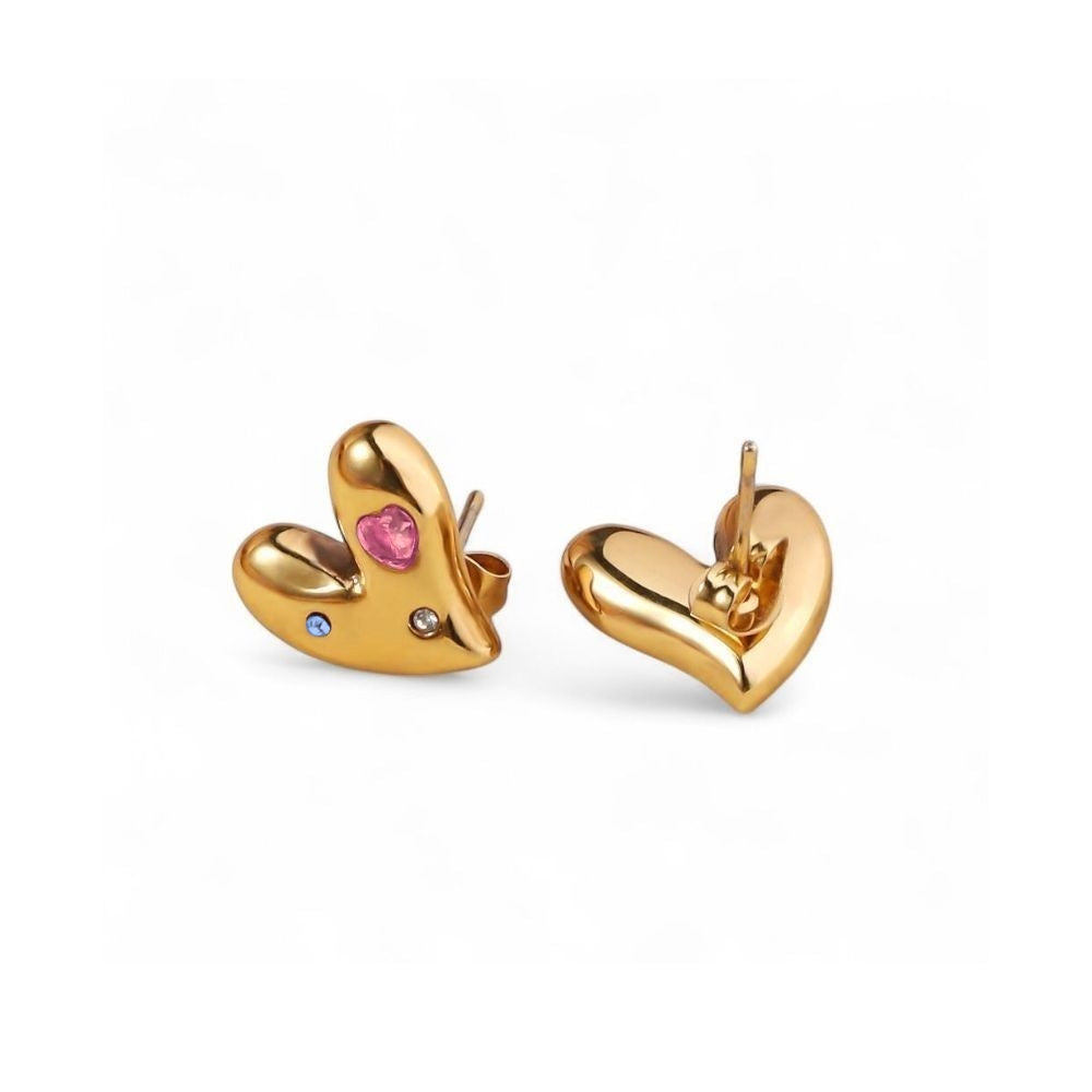 Blushing Heart Stud