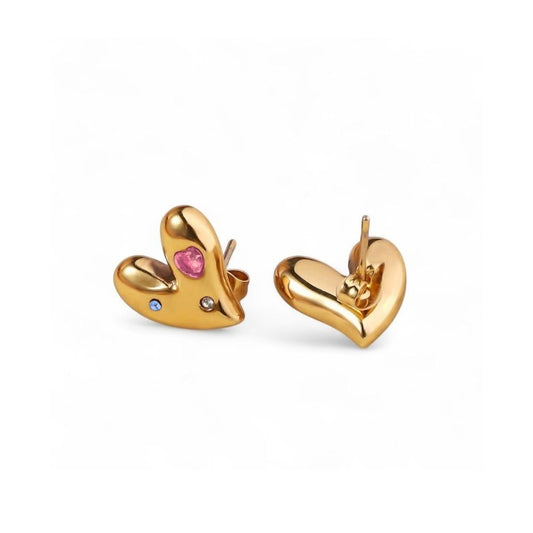 Blushing Heart Stud