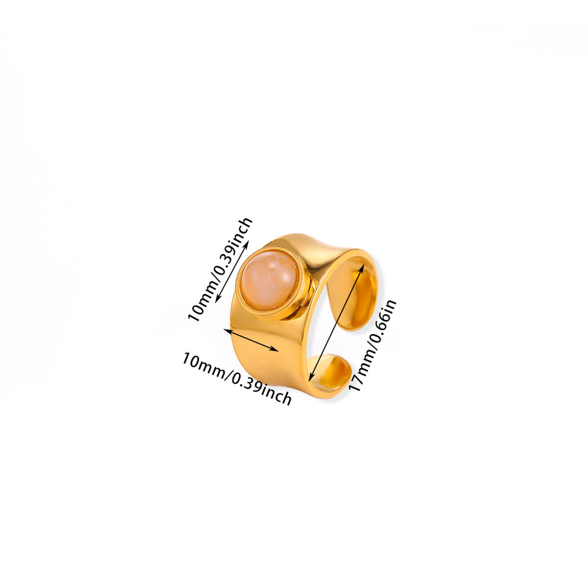 Blush Stone Ring (adjustable)