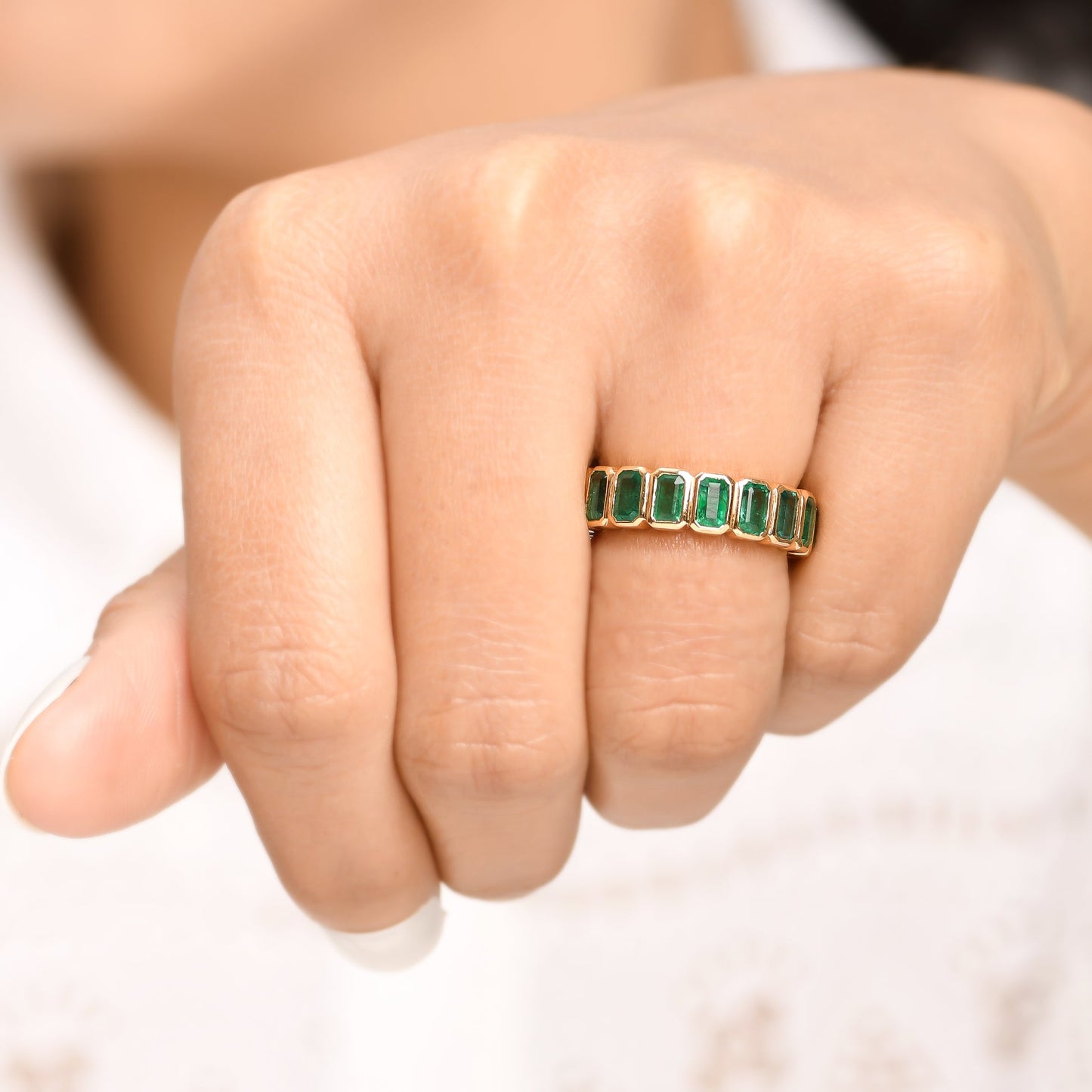 Emarald Zircon Ring (adjustable)