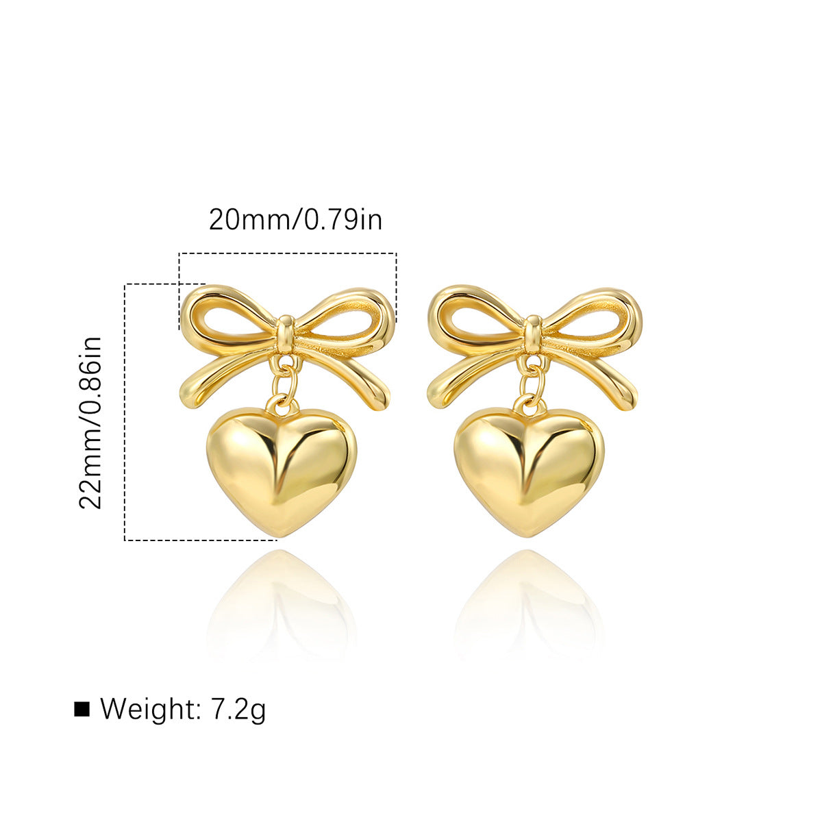 BowHeart Earrings
