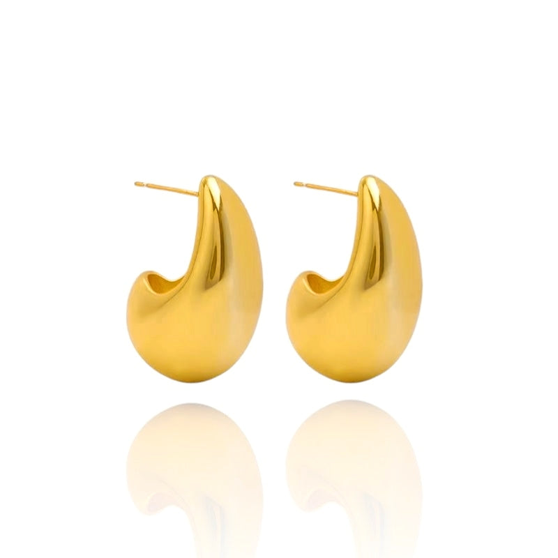 Glazed Curved Earrings