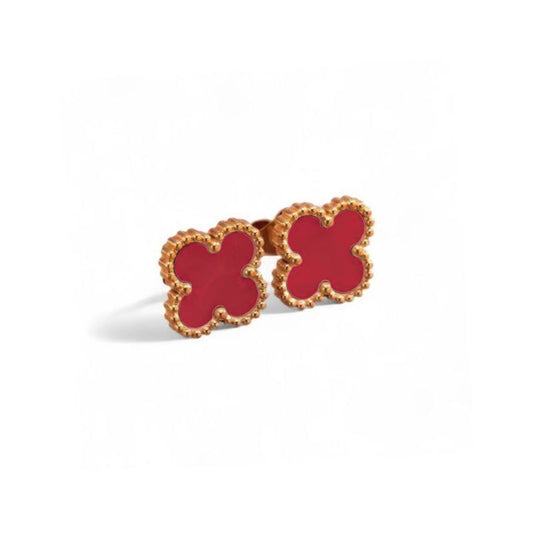 Clover Studs [Red]
