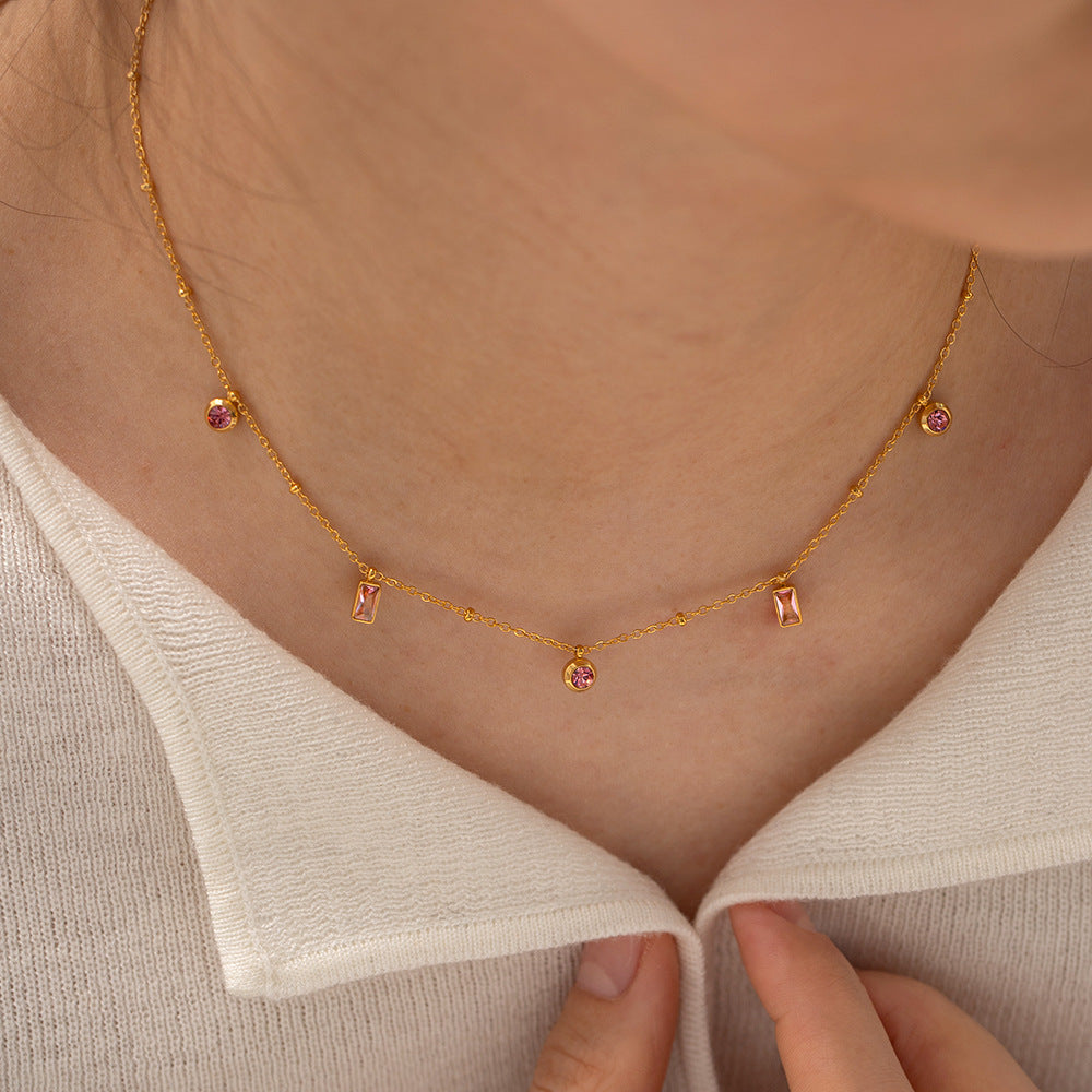 Rosy Charm Necklace