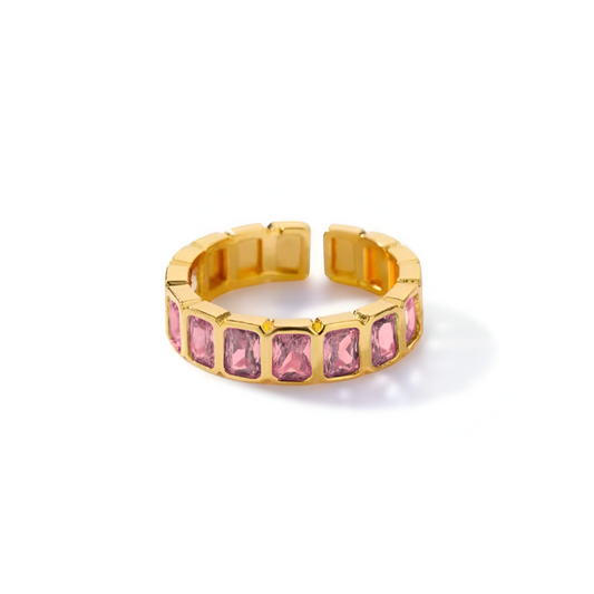Rose Zircon Ring (adjustable)