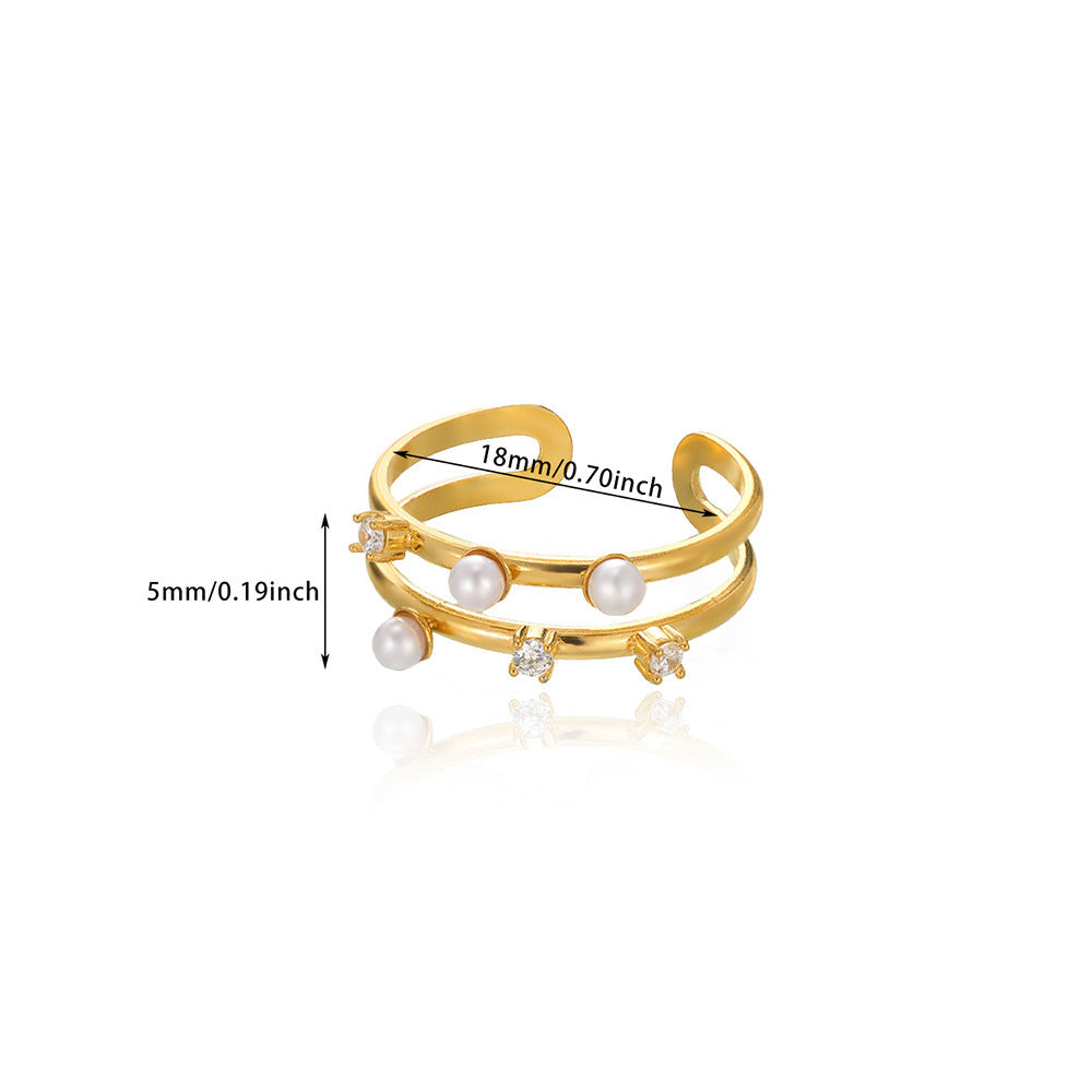 Pearl Statement Ring (adjustable)