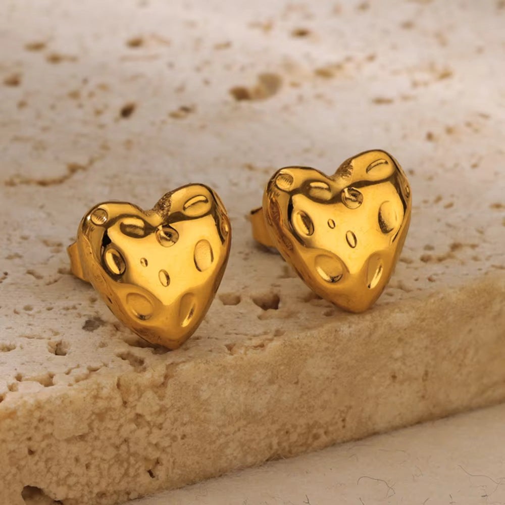 Serene Heart Studs