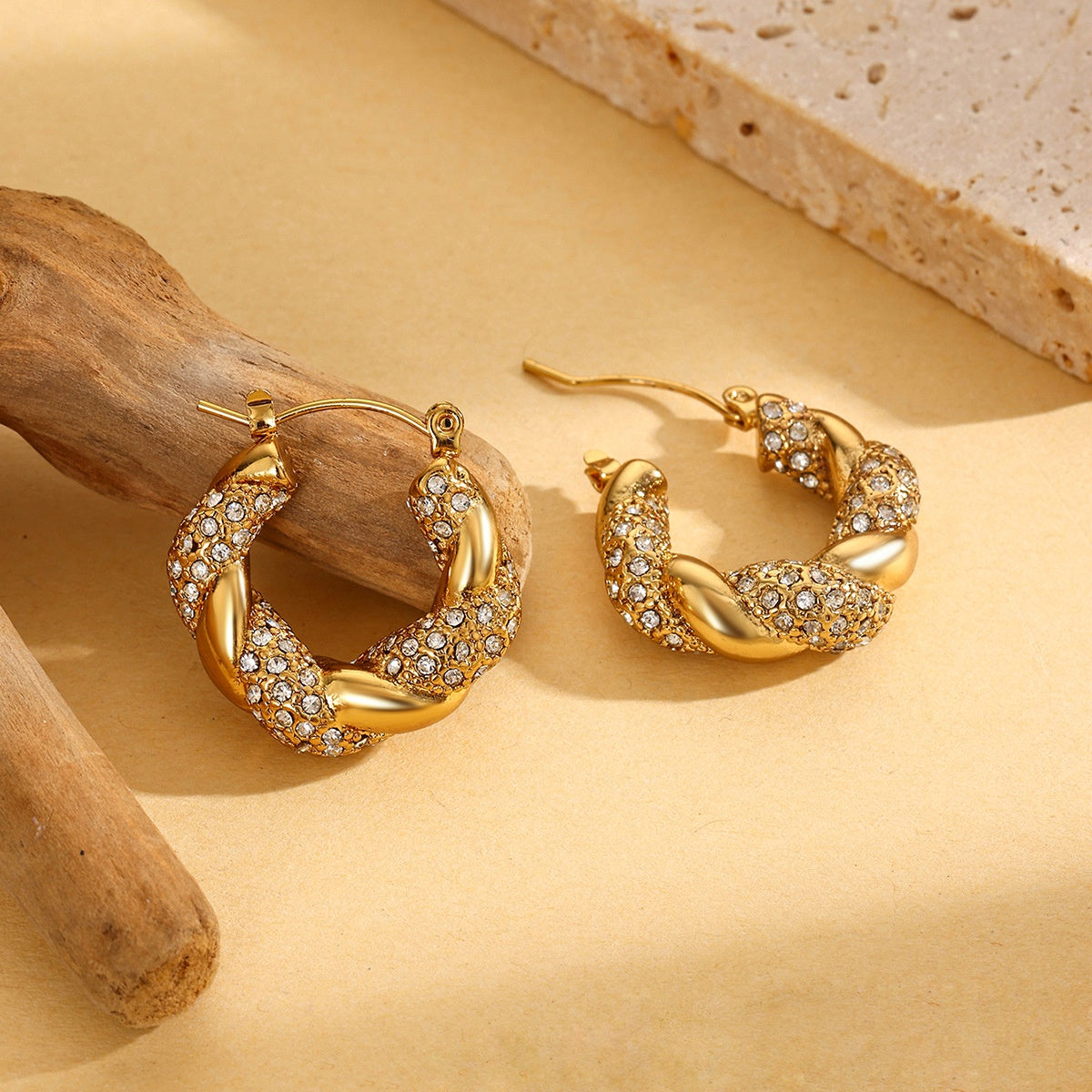 Twisted French Hoops