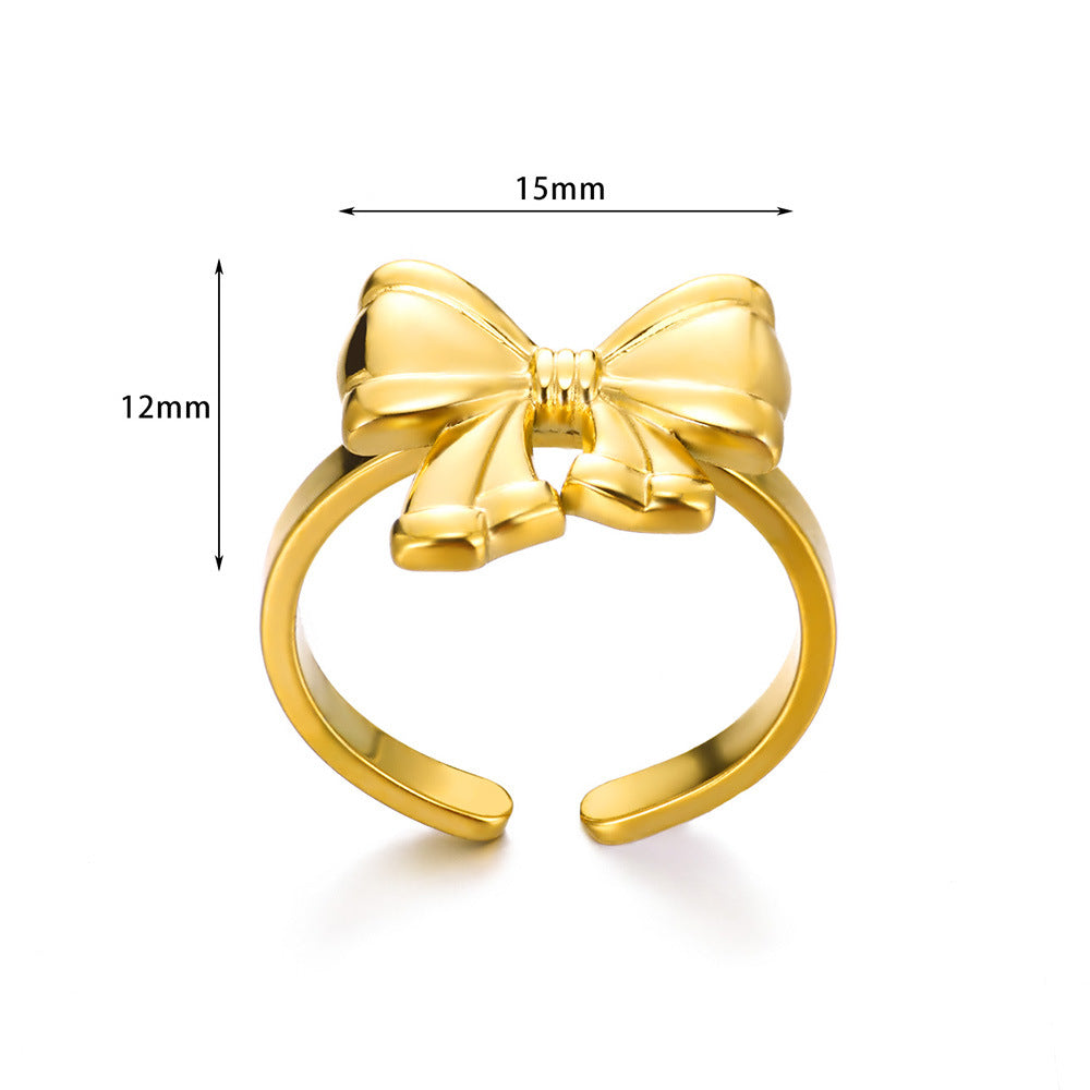 Dainty Bow Ring (adjustable)